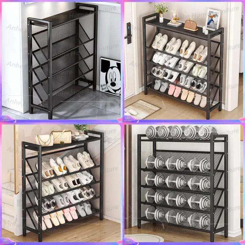 Shoe Rack Cabinet Narrow Entryway - رف أحذية رفيع للغاية متعدد الطبقات،