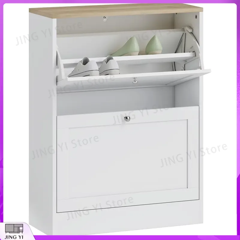 خزانة أحذية ضيقة مع درجين قلاب - مراجعة Shoe Rack Cabinet Narrow Entryway وسعره
