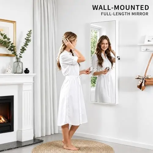 مع مرآة كاملة الطول، و6 مصابيح - مراجعة Full Length Mirror Jewelry Armoire وسعره
