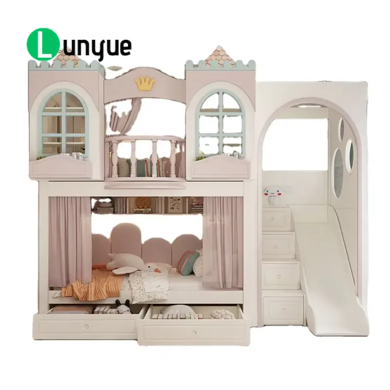 سرير بطابقين بتصميم قلعة إبداع - مراجعة Bunk Bed With Stairs And Slide وسعره
