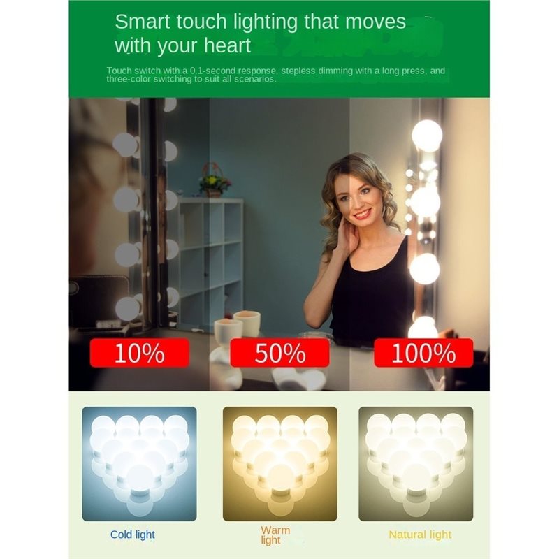 مصباح LED قابل لإعادة الشحن عب - مراجعة Dressing Table Vanity With Lighted Mirror وسعره