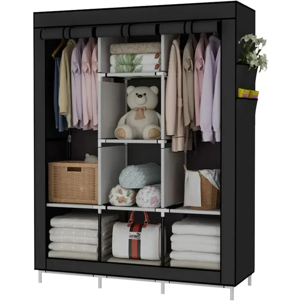 خزانة ملابس محمولة، منظم ملابس - مراجعة Wardrobe Closet Portable Fabric Cover وسعره
